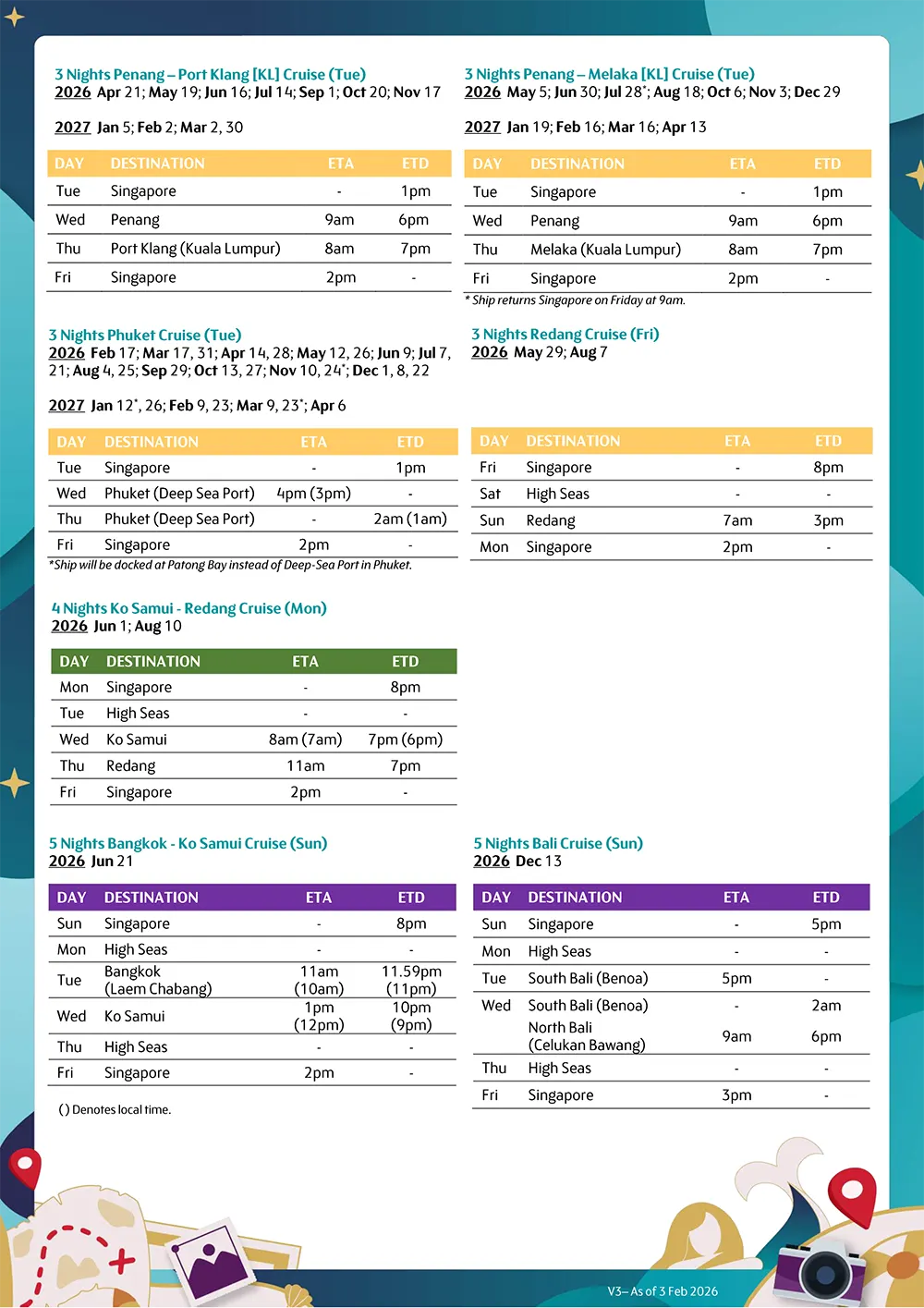 Genting Dream cruise itinerary