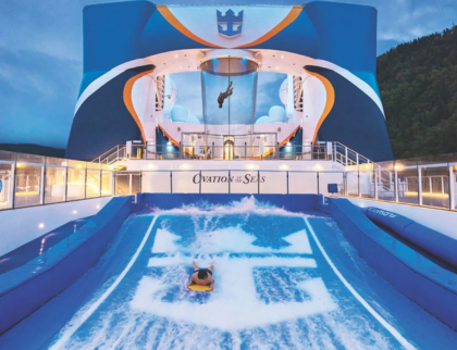 FlowRider surf simulator on Royal Caribbean Singapore Cruise for thrill seekers