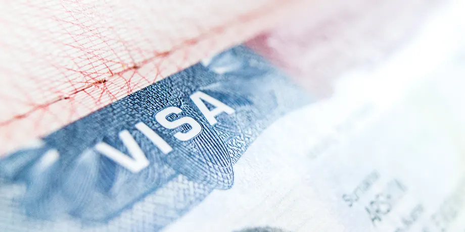 Close-up of a visa—guide to cruise visa requirements for Asian ports