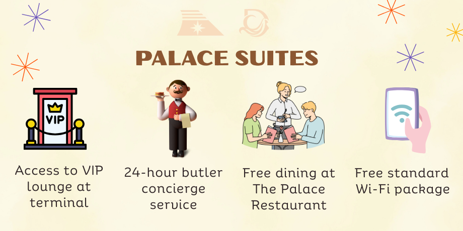 Palace Suite features on Genting Dream Cruise – VIP terminal lounge, 24-hour butler, free dining, and Wi-Fi package