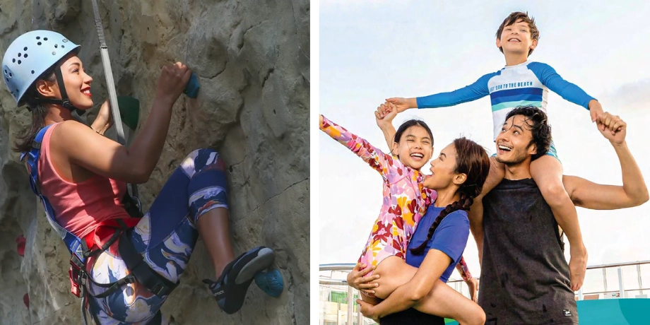 Rock climbing and family bonding time on Genting Dream Cruise