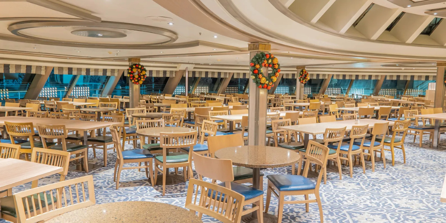 Dining area at Lido restaurant on Star Voyager Cruise