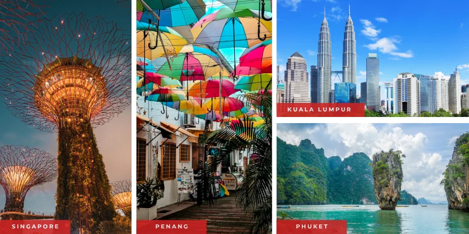Star Voyager cruise destinations: Singapore, Penang, Kuala Lumpur, Phuket