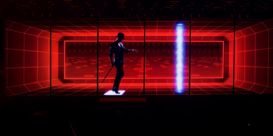 Performer on stage during a high-tech Two70 multimedia show on Ovation of the Seas Performer on stage during a high-tech Two70 multimedia show on Ovation of the Seas